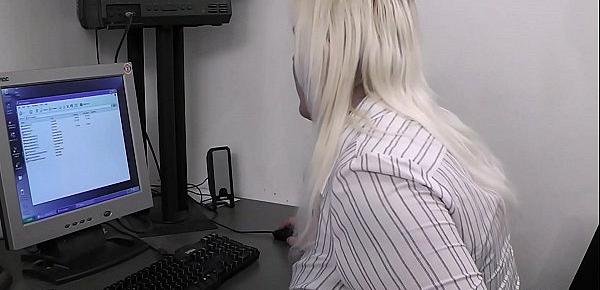  Boss fucks busty office blonde after titjob